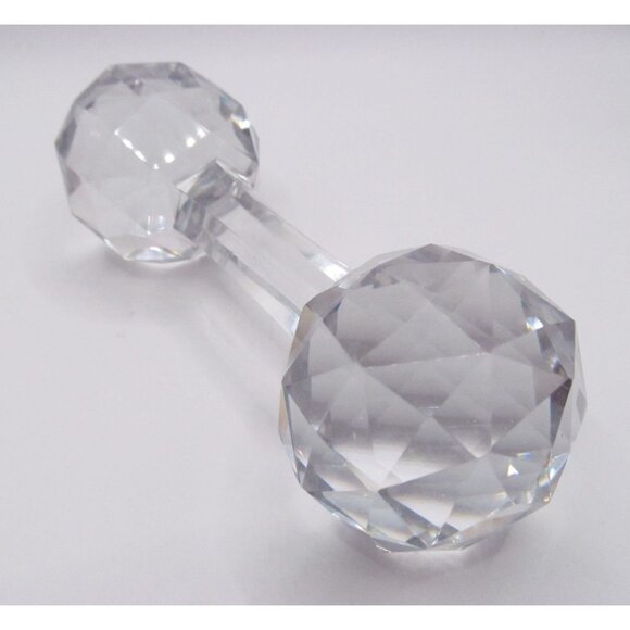 Vintage Crystal Barbell Knife Rest Holder - Picture 2 of 10